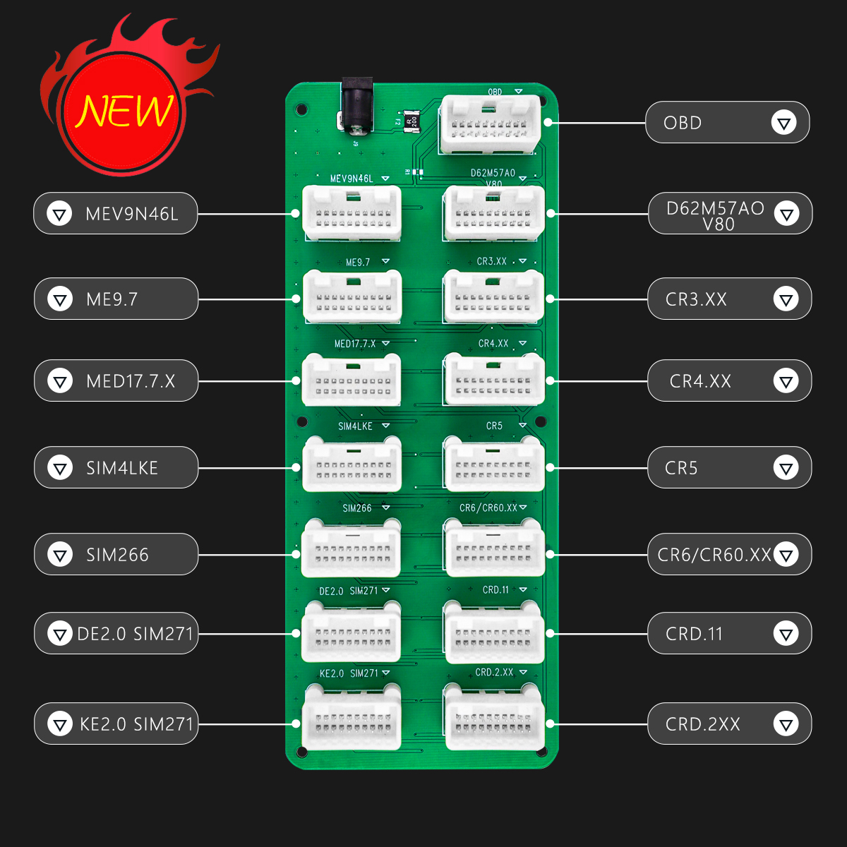 Support 14 Dme Dde Models Ecu Connecting Board Dme Cable For Ecu Data Reading And Clear